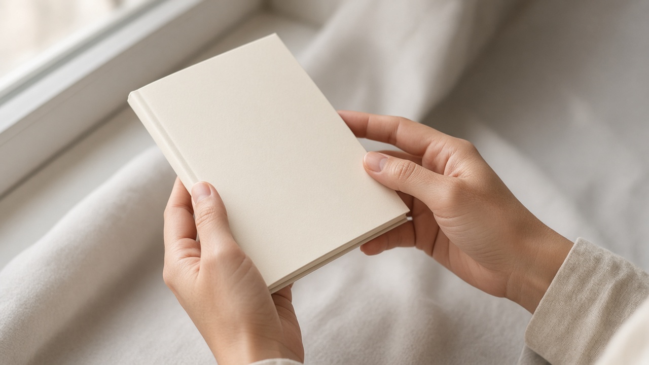 Hands with booklet